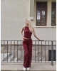 Bordo Omuz Detay Bürümcük Alt Üst Takım