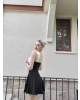 Siyah Garnili Fiyonk Mini Elbise