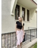 Pembe Asimetrik Bürümcük Etek