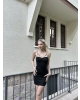 Siyah Askılı Zra Mini Elbise