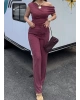 Bordo Omuz Detay Alt Üst Takım