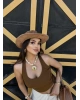 Kahverengi Boyundan Geçirmeli Fitilli Crop