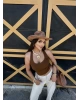 Kahverengi Boyundan Geçirmeli Fitilli Crop
