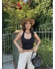 Siyah Boyundan Geçirmeli Fitilli Crop
