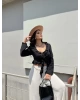 Siyah Ön Bağlamalı Bluz