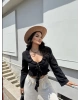 Siyah Ön Bağlamalı Bluz