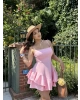 Pembe Askılı Prenses Elbise