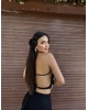 Siyah Degaje Yaka Dantelli Etek Takım