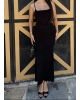 Siyah Askılı Çan Elbise