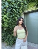 Sarı Boyundan Geçirmeli Crop