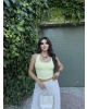 Sarı Boyundan Geçirmeli Crop