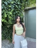 Sarı Boyundan Geçirmeli Crop
