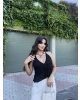 Siyah Askılı Dantel Detay Büstiyer