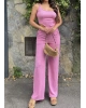 Pembe Tek Omuz Asimetrik Takım