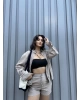 Bej Gömlek Şort Takım