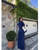 Lacivert Bisiklet Yaka Oversize Takım