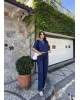 Lacivert Bisiklet Yaka Oversize Takım