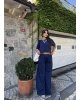Lacivert Bisiklet Yaka Oversize Takım