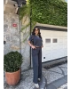 Antrasit Bisiklet Yaka Oversize Takım
