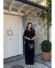 Siyah Bisiklet Yaka Oversize Takım