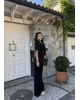 Siyah Bisiklet Yaka Oversize Takım