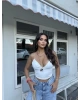 Beyaz Askılı Büstiyer