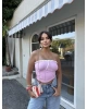 Pembe Straplez Brshk Crop