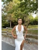 Beyaz Deniz Yıldızı Aksesuar Bodysuit Ve Etek Takım