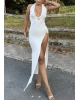 Beyaz Deniz Yıldızı Aksesuar Bodysuit Ve Etek Takım