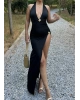 Siyah Deniz Yıldızı Aksesuar Bodysuit Ve Etek Takım