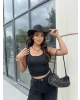 Siyah Kare Yaka Basic Crop