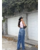 Mavi Tokalı Baggy Jean