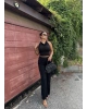 Siyah Degaje Yaka Alt Üst Takım
