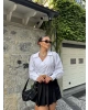 Beyaz Bağlamalı Gömlek