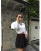 Beyaz Bağlamalı Gömlek