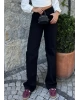 Siyah Wide Leg Pantolon