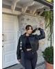 Siyah Bomber Deri Ceket