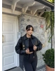 Siyah Bomber Deri Ceket
