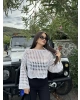 Bej Ajurlu Triko Bluz