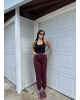 Bordo 3 İplik Jogger Eşofman Altı