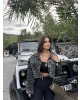 Leopar Crop Ceket