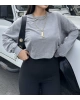 Antrasit Modal Oversize Yıkamalı Sweatshırt