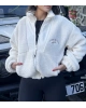 Bej Oversize Peluş Mont