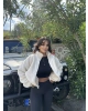 Bej Oversize Peluş Mont