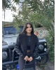 Siyah Kürklü Crop Mont