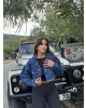Mavi Crop Ceket