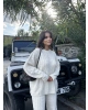 Bej Oversize Triko Alt Üst Takım
