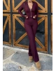 Bordo Fitilli Fermuarlı Alt Üst Takım