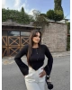 Siyah İspanyol Kol Basic Bluz