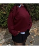 Bordo Bisiklet Yaka Basic Kazak